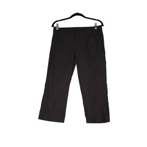 Eddie Bauer Performance Capri Pants Womens 8 Charcoal Gray Hike Athletic Pockets